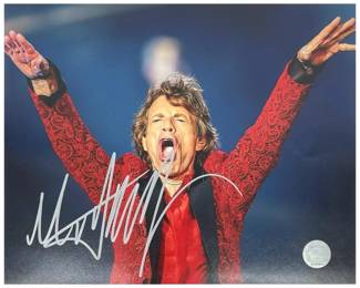 Autographed Mick Jagger Photo with CoA