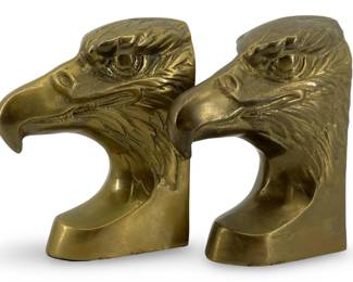 2pc Brass Eagle Bookends