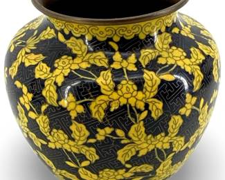 Vintage Enameled Sato Cloisonné Vase