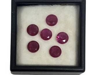 (6pc) Loose Lab Grown Ruby Gemstones