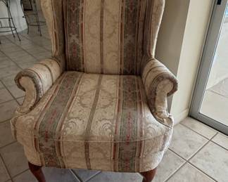 Ethan Allen Queen Anne Style Wingback Chair