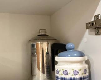 Vintage Taunton Vale Blue Daisy Ceramic Storage Jar