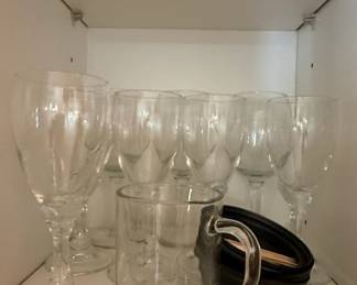 Libbey Carolina Pattern Clear Glass Stemware Collection with Mug