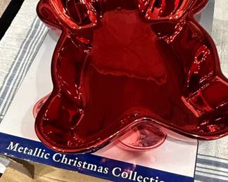 Metallic Christmas Collection Gingerbread Man Serving Dish