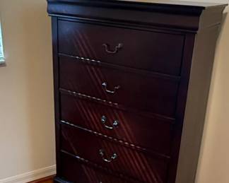 Mission Style Side Table and Louis Philippe Style FiveDrawer Chest second image