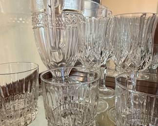Fostoria Heritage Pattern Crystal Barware Set