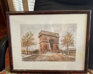 Watercolor Print of Arc de Triomphe by Arno