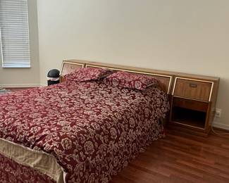 MidCentury Modern Modular Headboard with Integrated Nightstands