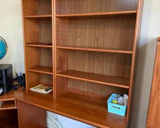 Danish Teak Desk with Hutch