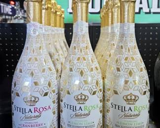 Stella Rosa Naturals Non-Alcoholic Sparkling Beverages, Cranberry And Lemon Lime, Total Qty 15