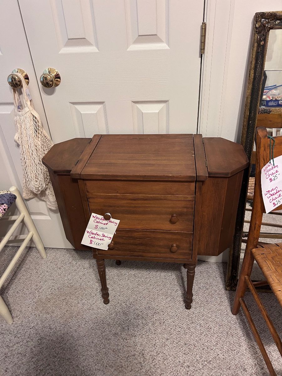 Antique sewing cabinet
