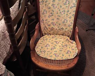 Cane seat rocker