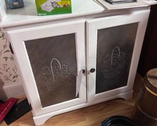 White Tin punch cabinet