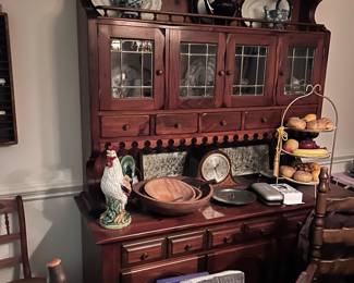 Ethan Allen solid pine China cabinet