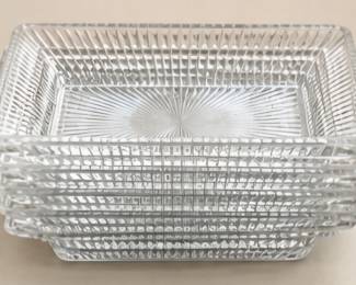 Glass snack trays with matching cups