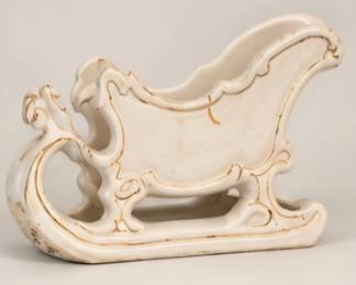 White ceramic Christmas sleigh