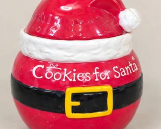 Cookies for Santa ceramic jar