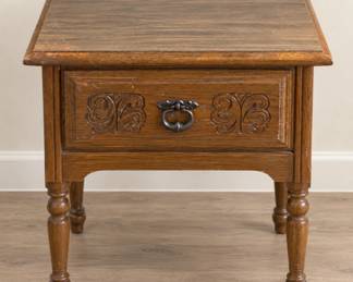 Wooden one-drawer side table