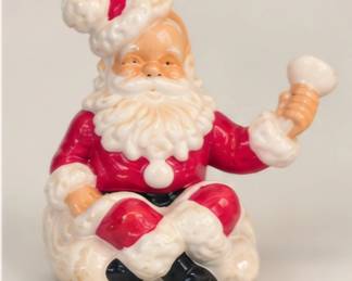 Seated ceramic Santa figurine