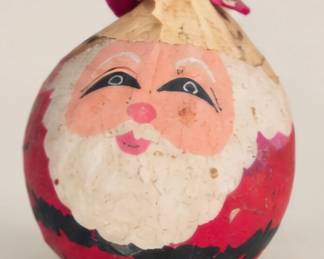 Hand-painted Santa gourd decoration