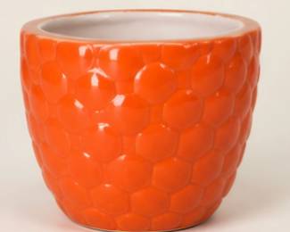 Orange textured planter