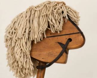 Rustic wooden hobby horse