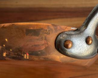 Large French Copper Skillet