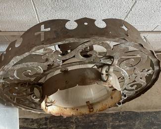 Large Metal Gothic Chandelier 