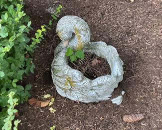 Swan floral pot