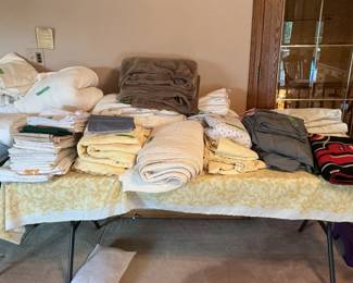 Lots of towels, sheets in three sizes