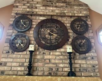 Set of five clocks