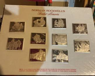 Norman Rockwell fondest memories plaque…925 sterling silver…in original box and COA.  Will presale privately