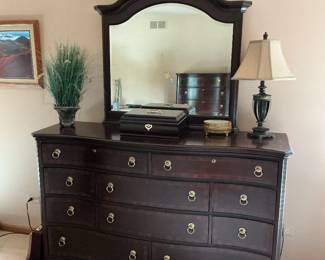 Walter E. Smithe double dresser with mirror..presale $350