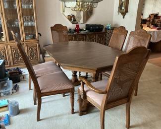 Dining room set with six chairs