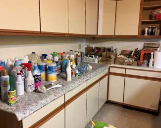 Lots of household products, lightbulbs, and frames