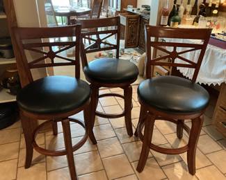 Three counter height stools
