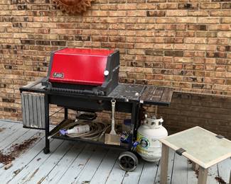Weber grill, sun face wall art