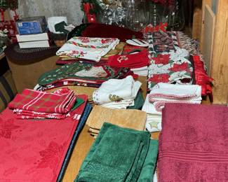 Christmas linens