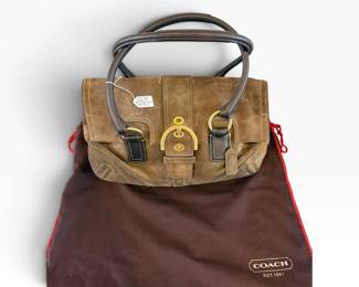 Vintage Suede Coach Bag