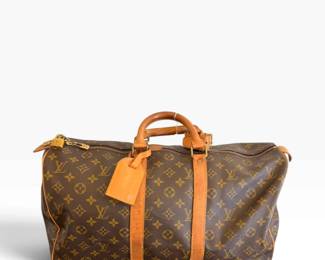 Louis Vuitton Vintage Keepall 45 w/Luggage Tag and Poignet 