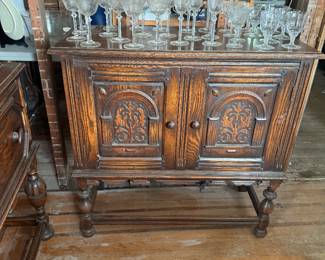 Antique Jacobean Oak Buffet