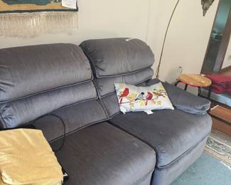 Sectional couch, recliners on each end and hide a bed