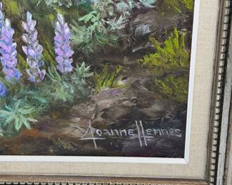 Joanne Hennes Original Oil Painting "Summer Splendor" Mountain Landscape Wildflowers