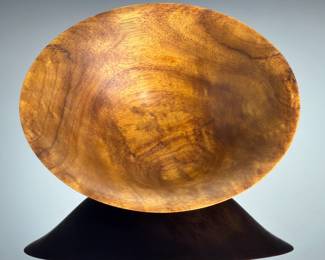 Jack Straka Signed Hawaiian Koa Wood Turned Art Bowl - 9 Inch