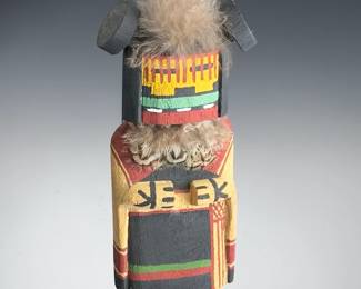 Cliffton Lomayaktewa Signed Hopi Hand-Carved Wood Kachina Katsina Doll 6"
