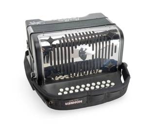 Hohner Panther Diatonic Button Accordion GCF Key Matte Black