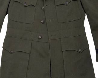 WWII US Navy Lieutenant Aviation Green Officer Jacket 1943 Bullion Wings Med