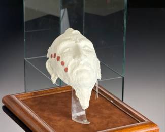 John Guthrie Cherokee Cast Paper Sculpture "Two Feathers" Native American Art