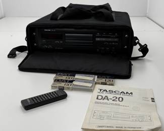 Tascam DA-20 Digital Audio Tape DAT Deck Player Recorder with Remote & Tapes