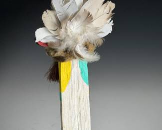 Vintage Hopi Katsina Putsqatihu Flat Doll Cottonwood Root Hand Carved 5"